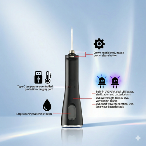 Cordless Water Flosser: Electric Oral Irrigator for Professional Plaque & Tartar Removal