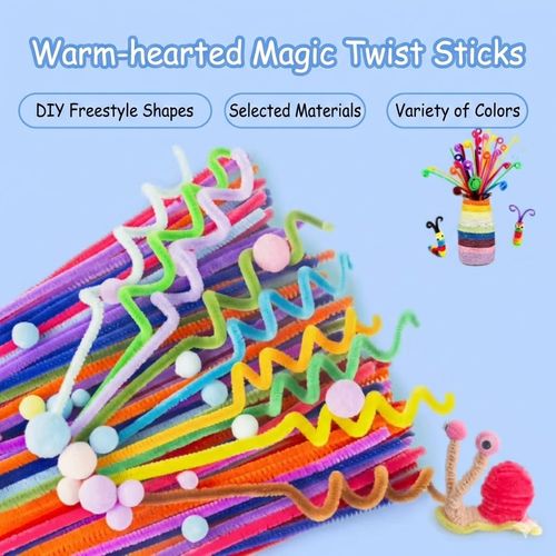 Unleash Creativity! - Assorted Color Magic Twist Sticks Pipe Cleaners for Kids & Adults