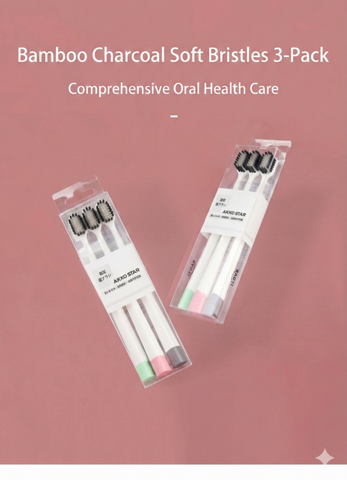 Bamboo Charcoal Wide-Head Soft-Bristle Toothbrush