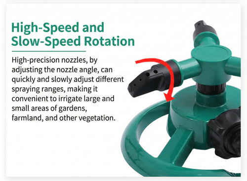 360° Rotating Automatic Sprinkler for Agricultural Garden, Lawn & Landscape Watering