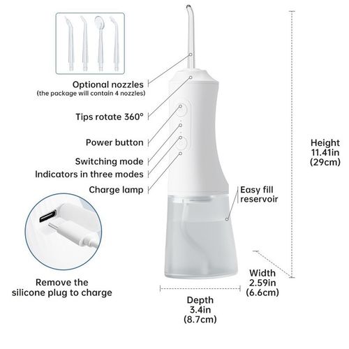 AquaBurst Travel Flosser Slim