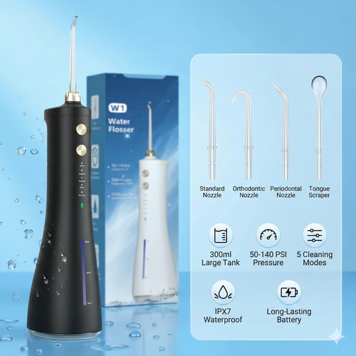 Cordless Water Flosser: Electric Oral Irrigator for Professional Plaque & Tartar Removal