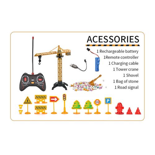 Children's Remote Control Construction Vehicle Toy Set