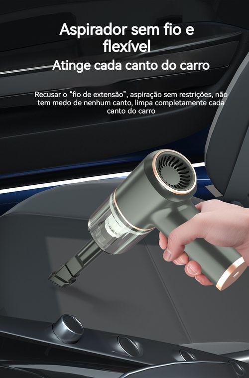 Novo aspirador de carro sem fio, mini e portátil para uso doméstico, aspirador e soprador multifuncional para comércio internacional, combinação de soprar, aspirar, extrair e carregar em um único dispositivo