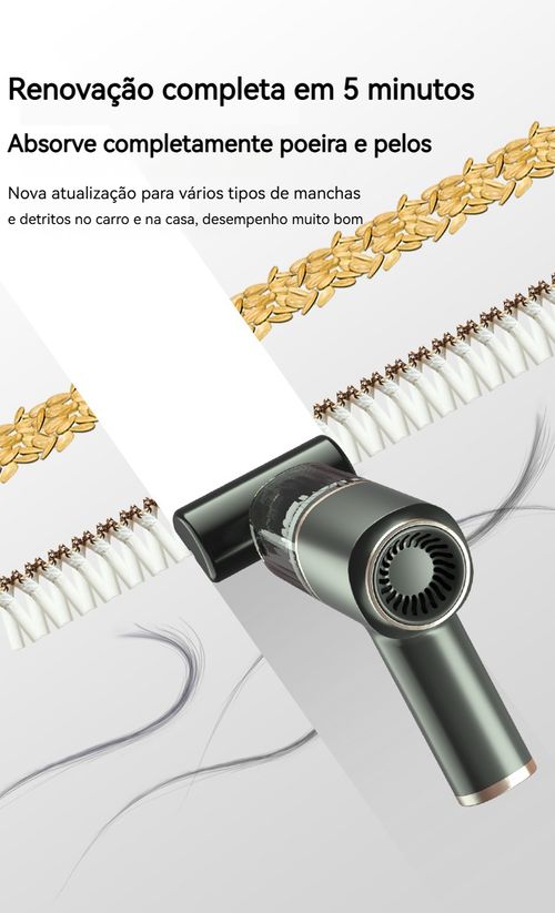 Novo aspirador de carro sem fio, mini e portátil para uso doméstico, aspirador e soprador multifuncional para comércio internacional, combinação de soprar, aspirar, extrair e carregar em um único dispositivo