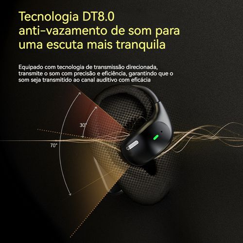 Fones de ouvido esportivos pendurados de longa duração à prova d'água cintura de redução de ruído tradução LCD full-color inteligente touchscreen Bluetooth fones de ouvido