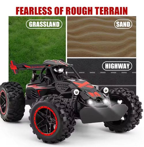 Remote Control Off-Road Vehicle, Multi-Terrain Driving Climbing Car, Remote Control Electric Toy Car with Lights