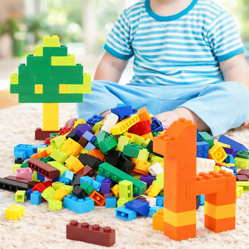 Building block set, ABS plastic, DIY building block assembly toy, children's gift.