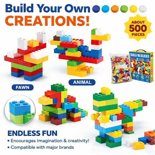 Building block set, ABS plastic, DIY building block assembly toy, children's gift.