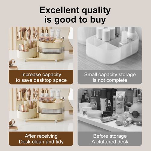 Multifunctional Rotating Makeup Organizer