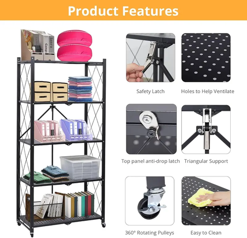 5 Tier Folding Storage Shelves