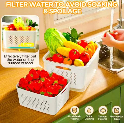 5-Pack Fruit Frige  Storage Containers