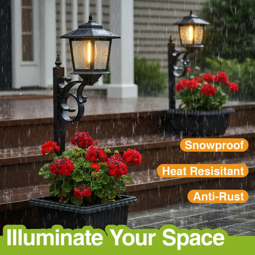 2 In 1 Outdoor Solar Post Light