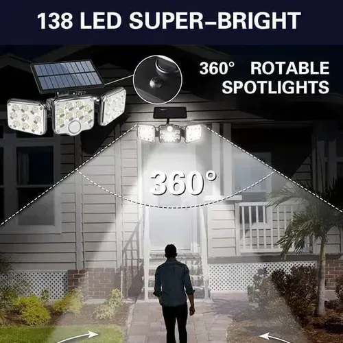 Triple Solar Wall Light With Holder