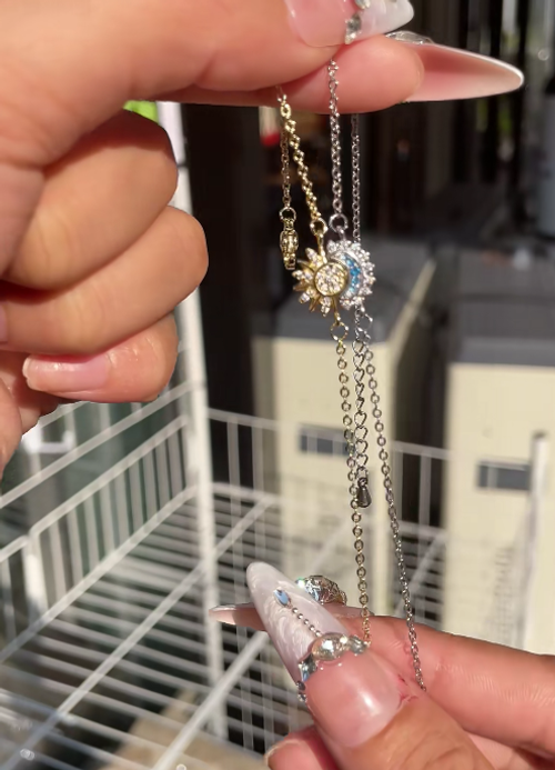 👉Moon Sun Magnetic Couple Necklace📿