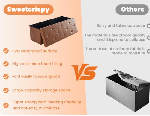 Foldble Storage Bench