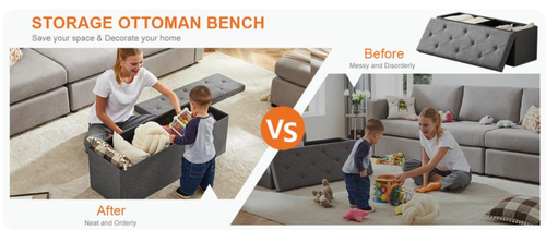 Foldble Storage Bench