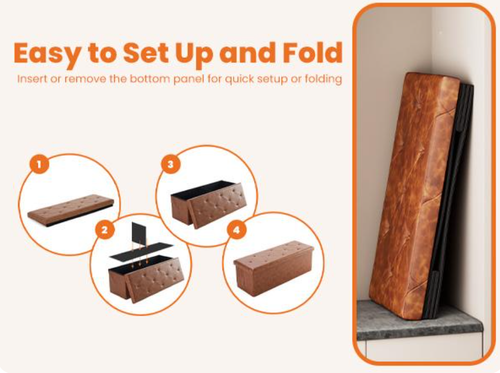 Foldble Storage Bench