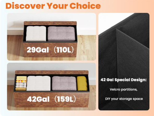 Foldble Storage Bench