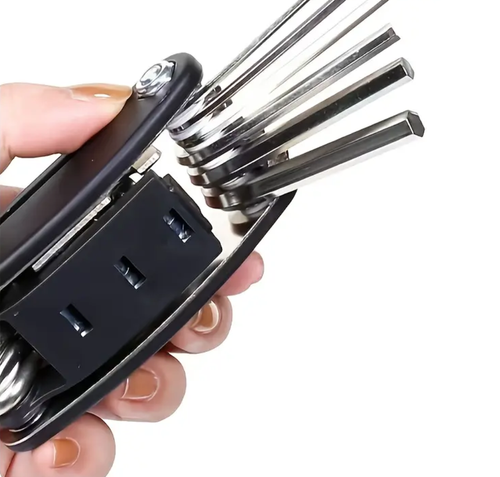 16-In-1 Stainless Steel Portable Folding Multifunctional Tool with Hex Keys