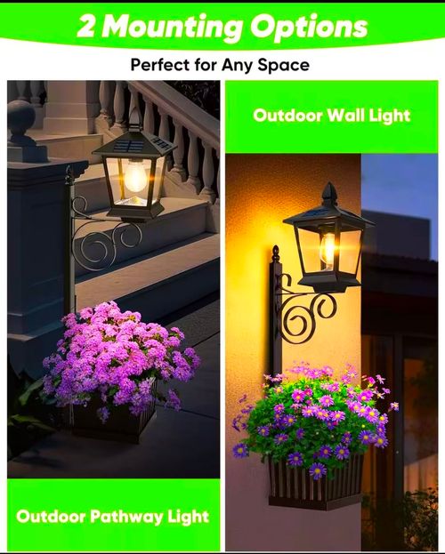 Solar Post Light With Planter
