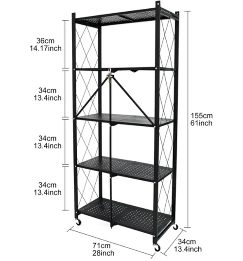 5 Tier Folding Storage Shelves