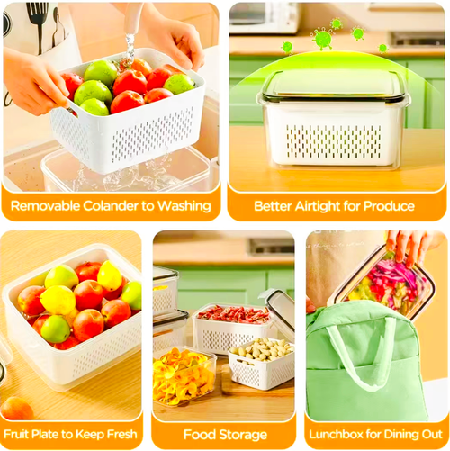 5-Pack Fruit Frige  Storage Containers