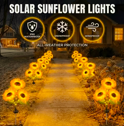 Solar  Sunflower Lights