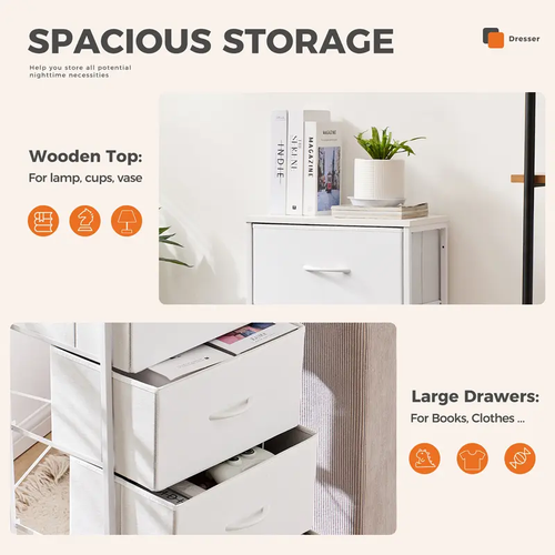 ✨Fabric Storage Tower with 4 Drawers
