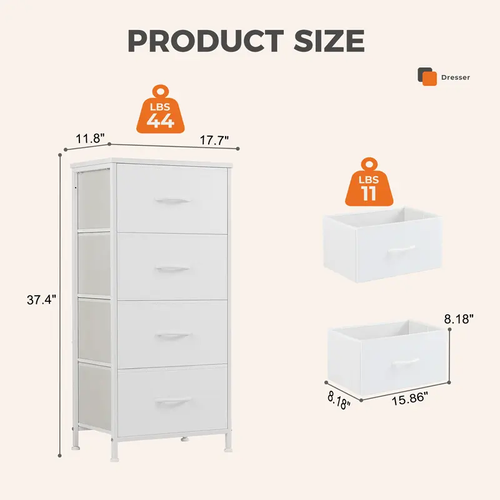 ✨Fabric Storage Tower with 4 Drawers