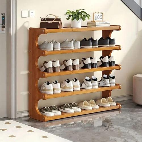 5 Tier Bamboo Shoe Rack Tower