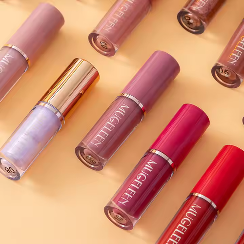 💄Conjunto de 12 cores de batom líquido nude, mate, pérola, impermeável, antiaderente, não desbota, gloss labial rosa, conjunto de batom vermelho para mulher, conjunto de estilo de livro de maquilhagem, presente👩‍🦰✨