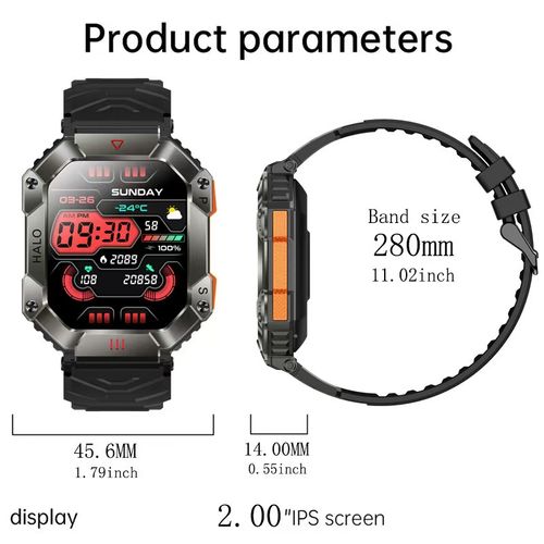Reloj Inteligente, Smartwatch KR80(Product Color: Blacks)