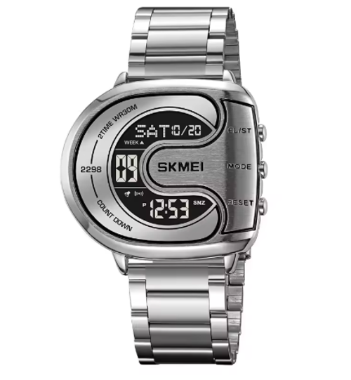 SKMEI 2298 Original Jam Tangan Digital Pria Stainless Steel Tahan Air