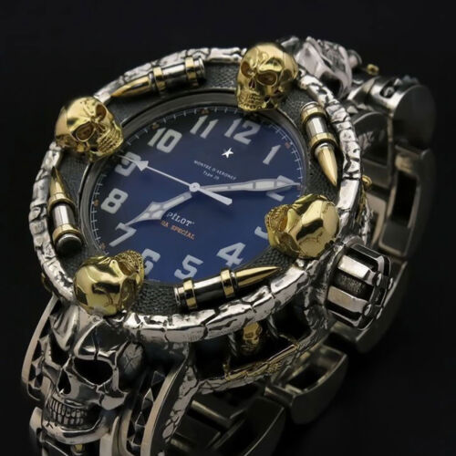 Mysterious Forbidden Bullet Skull Wrist Watch,Men's Wrist Watches Casual Watches