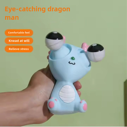 Creative Explosion Eye Dragon Boom Dinosaur Pinch Music Squeeze Googly Eyes Squeezing Staring Eyes Release Toys For Kids Gifts