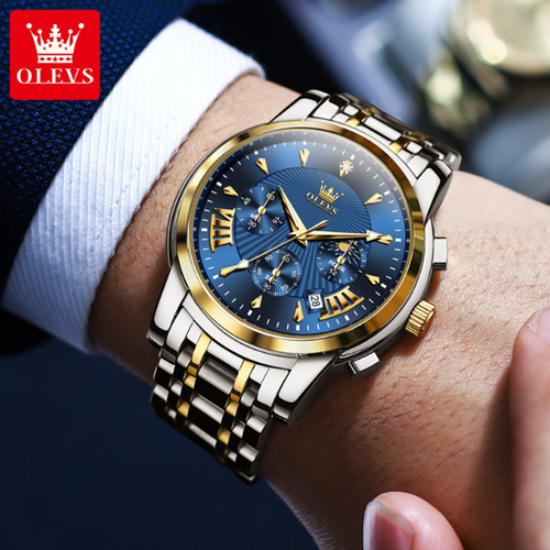 HOT Sales OLEVS 2892 New Chronograph Luxury Wristwatches Waterproof Stainless Steel Quartz Classic Watch For Men