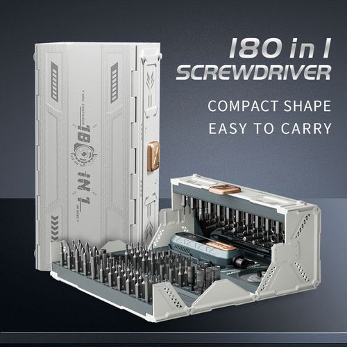 Multi-functional 180-in-1 Precision Screwdriver Set, Mobile Phone and Computer Repair Tool Kit Combination.