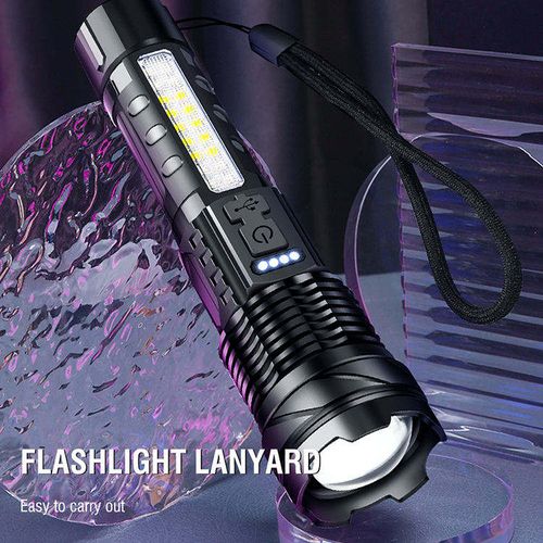 Multifunctional High-Power Flashlight, Aluminum Alloy Laser Searchlight, Car Portable Work Light, LED Warning Light