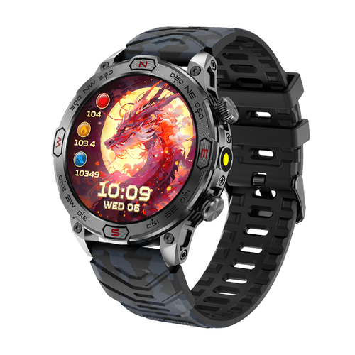 New KC86 Smartwatch: HD AMOLED Display, Bluetooth Calling, Heart Rate, Blood Pressure, and Blood Oxygen Monitoring, Sports Smartwatch.