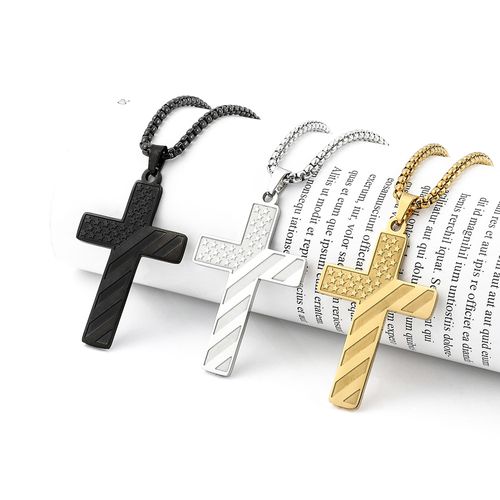 Fashion Carved Cross Necklace