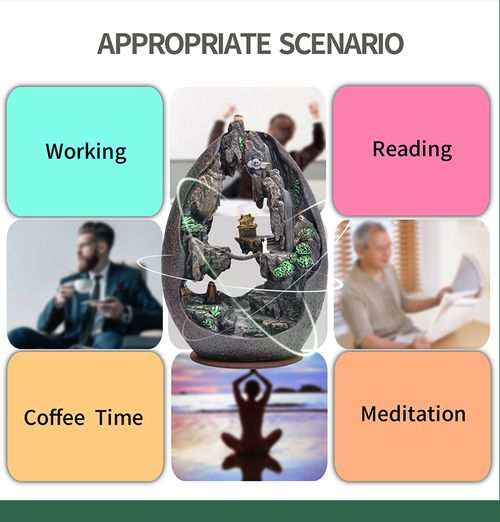 Mountain and flowing water incense burner ornament 29: Bringing good fortune and auspiciousness to your home in Ghana.