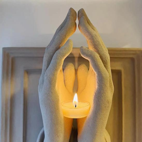 Cross-Themed Tealight Holder 🌟 Devotion + Warm Glow + Solace