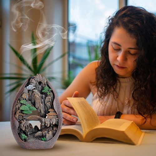 Mountain and flowing water incense burner ornament 29: Bringing good fortune and auspiciousness to your home in Ghana.