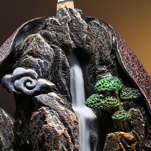 Mountain and flowing water incense burner ornament 29: Bringing good fortune and auspiciousness to your home in Ghana.