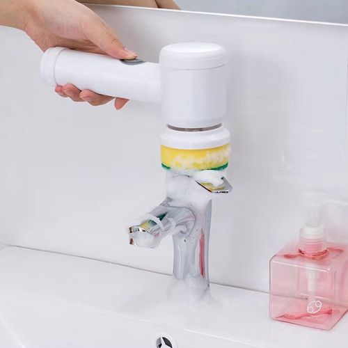 Electric Spin Cleaning Brush Cordless Scrubber for Bathroom Wall Kitchen Cleaner Replaceable Shower Rechargeable Cleaning Tools