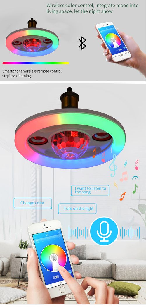 Ceiling-mounted disco light speaker with 40 modes