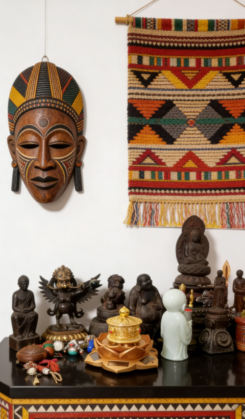 A solar-powered, lotus-shaped base with a golden prayer wheel (each rotation represents a blessing).