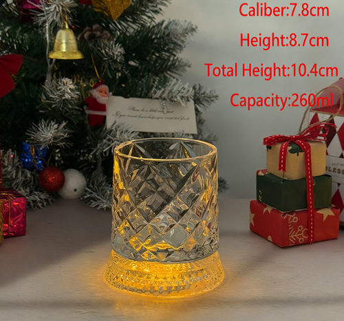 Ghana Exclusive: Rotating Whiskey Glass + Luminous Coaster – Unlock a new level of drinking ritual.