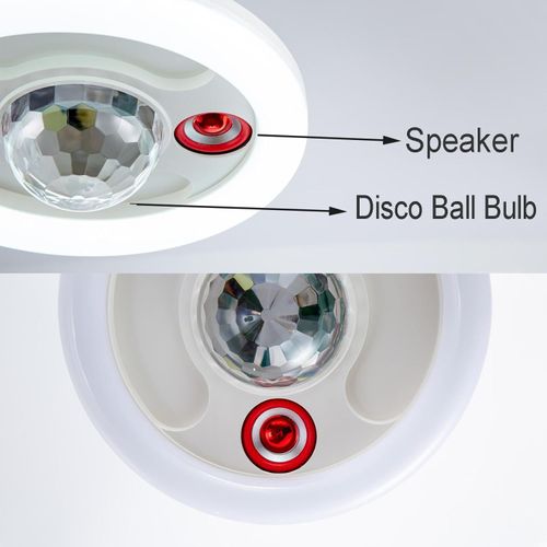 Ceiling-mounted disco light speaker with 40 modes